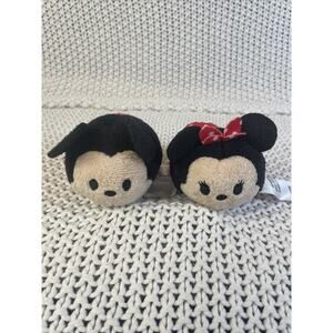 Disney Mickey And Minnie Mouse 2 TSUM TSUM Plush Mini - 3.5" New with tags